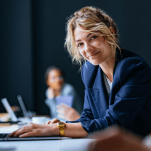 Woman in meeting